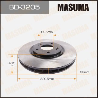 Диск тормозной Masuma BD-3205 фото