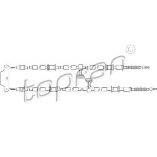 Трос стояночного тормоза topran 207380585 фото