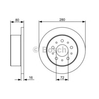 Диск тормозной задний BOSCH 0 986 479 399 фото