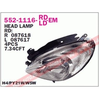 Фара передн прав с ЭК CITROEN: PICASSO 99-04 фото