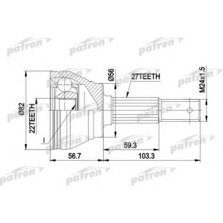 ШРУС наружн к-кт 27x56x22 NISSAN: PRIMERA 1.6-2.0 10.90- фото