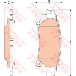 Колодки тормозные задние Lexus RX 08- фото