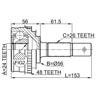 Шрус наружный 24x56x26 фото 2