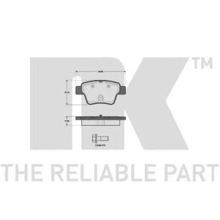 Колодки тормозные задние дисковые к-кт NK 221954 фото