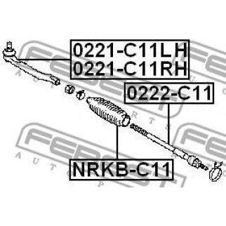 Тяга рулевая FEBEST 0222-C11 фото