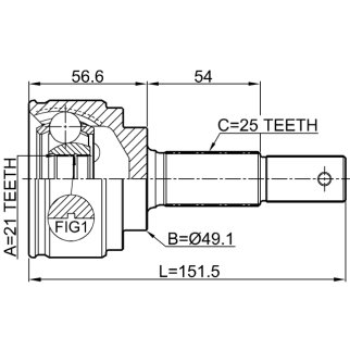 ШРУС наружный передний FEBEST 0210-K13K фото 2