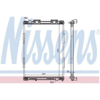Радиатор основной Nissens 628700 фото