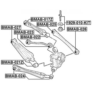 Болт с эксцентриком ремкомплект BMW X3 F25 2009-2017 FEBEST 1929-010-KIT фото 2