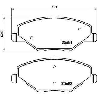 Колодки тормозные передние к-кт TEXTAR 2568101 фото