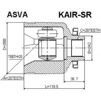 ШРУС внутренний ASVA KAIR-SR фото