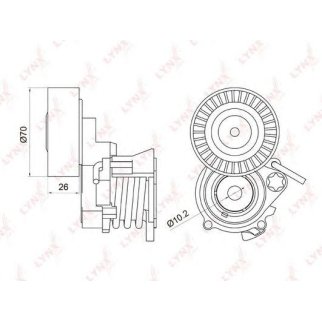 Натяжитель ремня LYNXauto PT-3006 фото