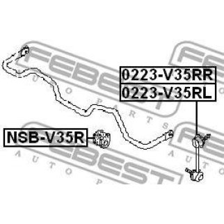 Стойка заднего стабилизатора правая FEBEST 0223-V35RR фото