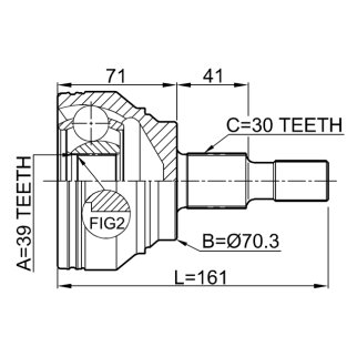 ШРУС наружный передний FEBEST 1610-164 фото 2