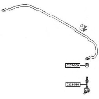 Стойка переднего стабилизатора ASVA 0223-530 фото