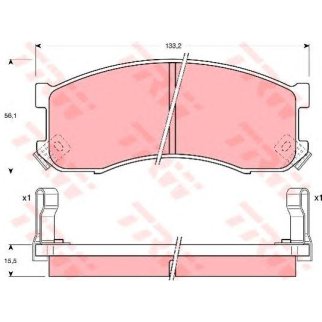Колодки MAZDA 626 III (GD) 1.8 [1987/11-1992/05], фото