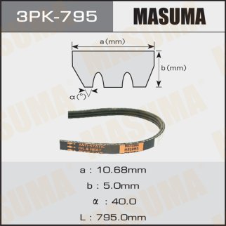 Ремень ручейковый Masuma 3PK-795 фото