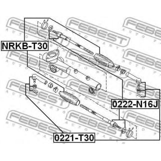 Наконечник рулевой правый FEBEST 0221-T30 фото