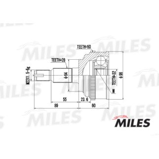 ШРУС HONDA ACCORD VI/CR-V I/ODYSSEY I-II 2.0-2.3 94-03 нар. +ABS фото 1