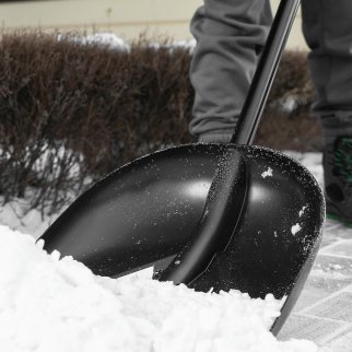 Лопата снеговая пластиковая 400х417х1390мм алюминиевый черенок PALISAD фото 8