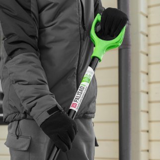 Лопата снеговая пластиковая 400х417х1390мм алюминиевый черенок PALISAD фото 10