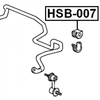 Втулка (сайлентблок) переднего стабилизатора FEBEST HSB-007 фото 2