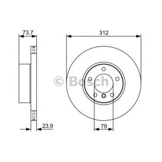 Диск тормозной BOSCH 0 986 479 381 фото