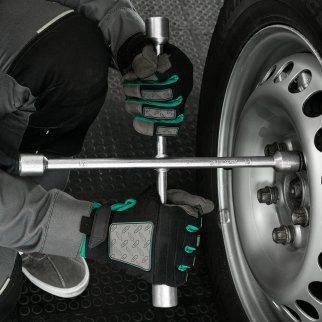 СИБРТЕХ 14258 Ключ-крест баллонный, 17x19x21 мм, под квадрат 1/2", толщина 14 мм фото 6