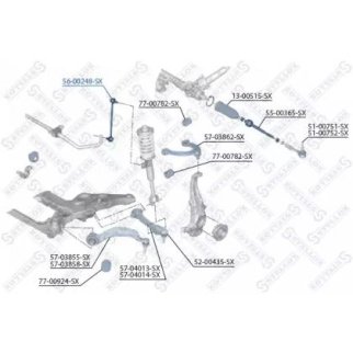56-00248-SX_тяга стабилизатора переднего! BMW 7 4.0-5.0i/3.0D 08> фото