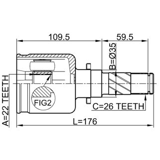 0511-M316ATLH_ШРУС внутренний к-кт! АКПП Mazda 3 BK 07> фото 2
