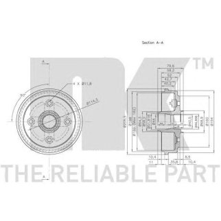 255001NK_барабан тормозной задний! Chevrolet Spark II 05>, Daewoo Matiz 05> фото