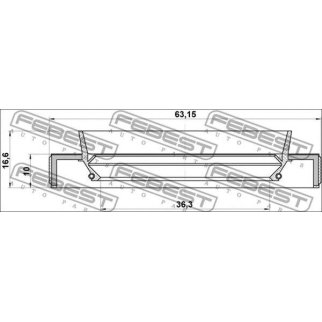Сальник привода FEBEST 95HBY-38631017C фото