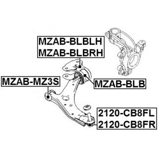 2120-CB8FR_опора шаровая правая! Ford Focus III all 11> фото 2