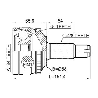 ШРУС наружный FEBEST 1410-KORA48 фото 2