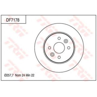 Диск тормозной TRW DF7178 фото