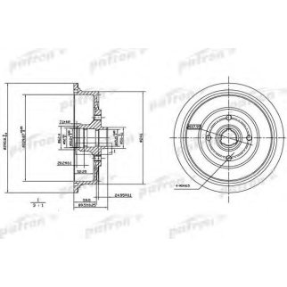 Барабан тормозной PATRON PDR1200 фото
