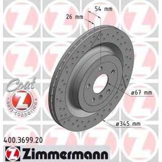Диск тормозной Zimmermann 400.3699.20 фото