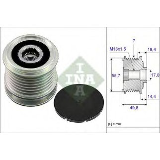 Шкив генератора INA 535 0165 10 фото