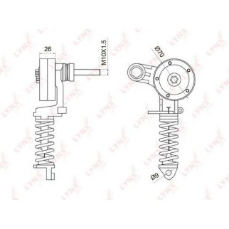 Ролик руч.ремня с кронштейном LYNXauto PT-3034 фото