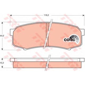 Колодки тормозные задние дисковые к-кт TRW GDB1182 фото