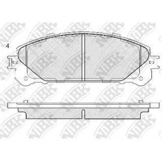 Колодки тормозные передние к-кт NiBK PN1845 фото