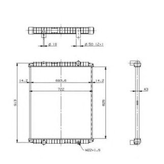 Радиатор основной NRF 509706 фото