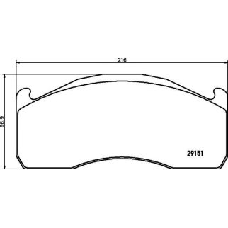 Колодки тормозные VOLVO FH дисковые (216x97x29) (4шт.) TEXTAR фото