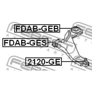 Сайлентблок передний подвески FEBEST FDAB-GES фото
