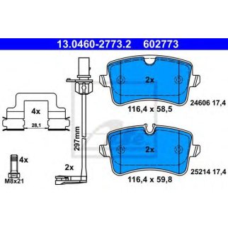 Колодки тормозные дисковые задн, AUDI: A8 10- фото