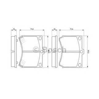 Колодки тормозные передние к-кт BOSCH 0 986 460 974 фото