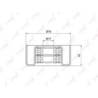 Ролик-натяжитель ручейкового ремня LYNXauto PB-5029 фото
