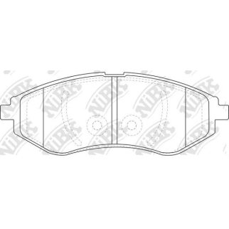 Колодки тормозные передние к-кт NiBK PN0370 фото