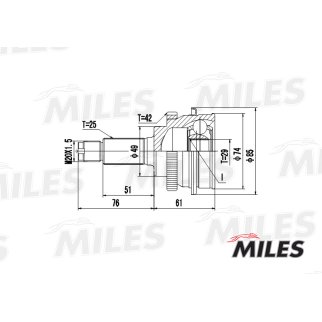 ШРУС SUZUKI BALENO/LIANA 1.3-1.9TD 98-08 нар. +ABS фото 3
