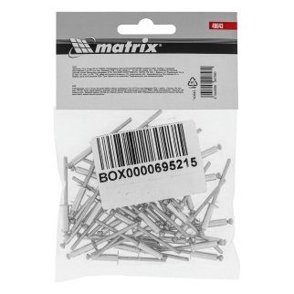 MATRIX 40643 Заклепки вытяжные 4,0x14мм алюминиевые 50шт фото 4