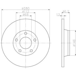 Диск тормозной передний не вентилируемый MINTEX MDC829 фото
